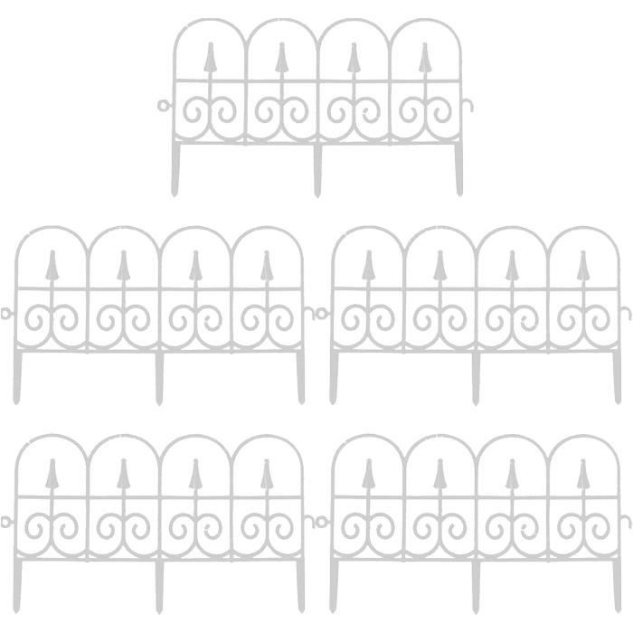 Lot De 20 Clôtures En Plastique Blanc Pour Noël 30 X 10 Cm