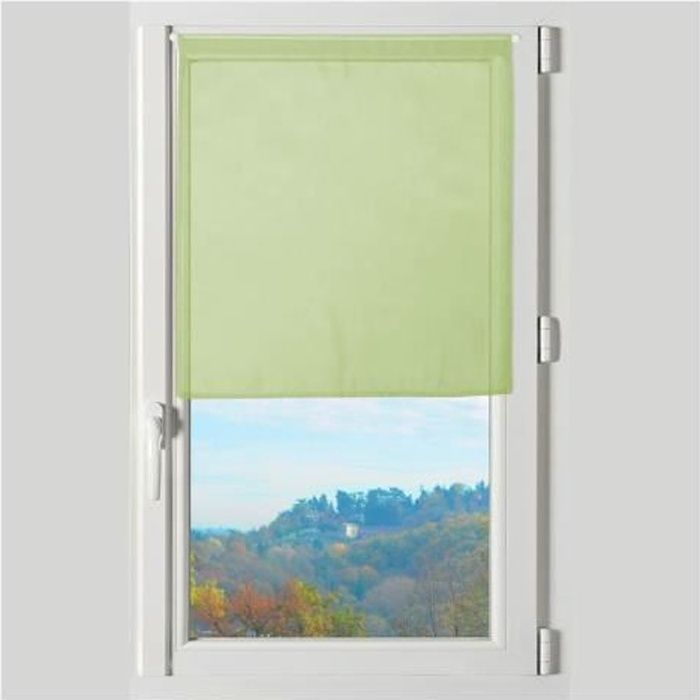 Rideau Brise-bise Transparent Shary 45x145 Cm - Motif Feuilles Brodées, Blanc - Pour Fenêtre Cuisine, Salon - 100% Polyester