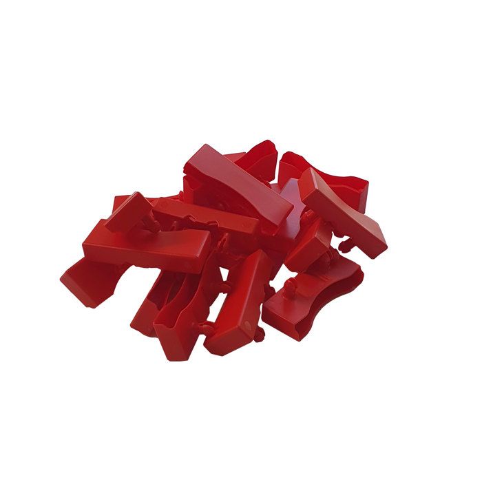Lot de 20 embouts rouge pour lattes de 68 x 8 mm