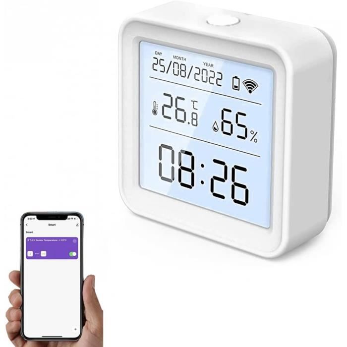 Thermomètre Hygromètre WiFi 4 Capteurs Avec Hub - Surveillance Intérieur/Extérieur IP65 - App HOMGAR
