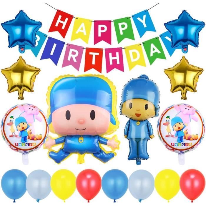 Décoration Anniversaire Enfant Thème Anime Hunter - Set Avec Ballons, Bannière, Cake Toppers - Idée Fête
