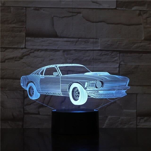 Ancienne Voiture 7 Couleur Lampe 3d Visuel Led Veilleuses Pour Enfants Tactile Usb Table Lampara Lampe Bebe Do Hh9955 Cdiscount Maison