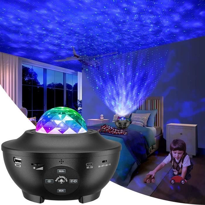 Projecteur LED rotatif, ciel étoilé au plafond, chambre d'enfants,  naissance
