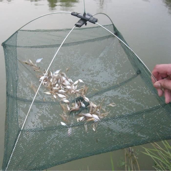 Filet De Pêche Pliable Portable – Piège à Appâts Pour Crabes, Crevettes, Poissons – 19 Sections, 12 Trous, 3,3 M