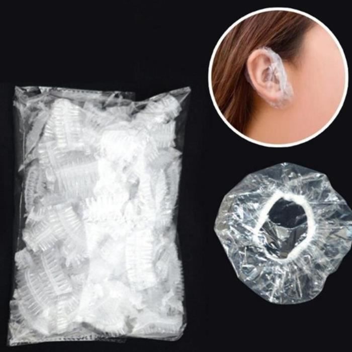 100 Pcs Jetable Couvercle Oreille Imperméable Salon Teinture Cheveux Un