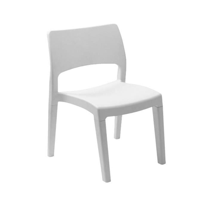 chaise empilable en résine klik klak chaise empilable en résine 52x53.5x82cm progarden