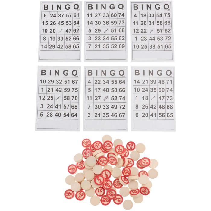 Russian Loto Family Jeux de société - Jeu de bingo russe pour adultes - Jeu Tombola - Jeu de loto russe avec barils en bois et cartes de bingo - Jeux de
