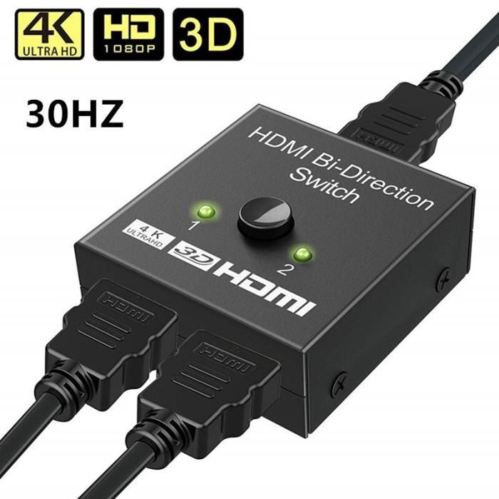 Répartiteur HDMI 2.0 bidirectionnel - 4K @ 60Hz - Avec