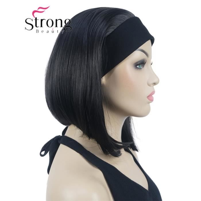 Perruque Bandeau Noir Méché Brun – Lace Wig Paris