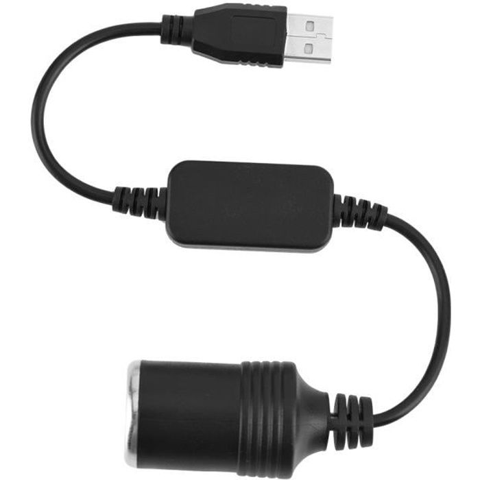 AYNEFY Prise allume-cigare USB vers 12V pour voiture Port USB vers 12V Allume-Cigare de Voiture Prise Femelle Cordon Convertisseur