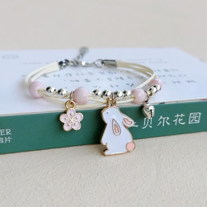 Bracelet Kuromi Pour Enfants – Pendentif Dessin Animé, Ajustable Et En Acier De Qualité – Un Joli Bijou Pour Les Filles !