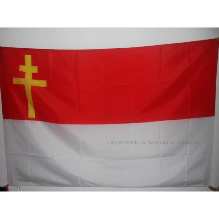 Drapeau Alsace 60x90 Cm - Tissu Polyester Renforcé Résistant UV Et Eau - Couleurs Vives Coutures Solides - Œillets Métal - Idéal Intérieur Extérieur Jardin Balcon