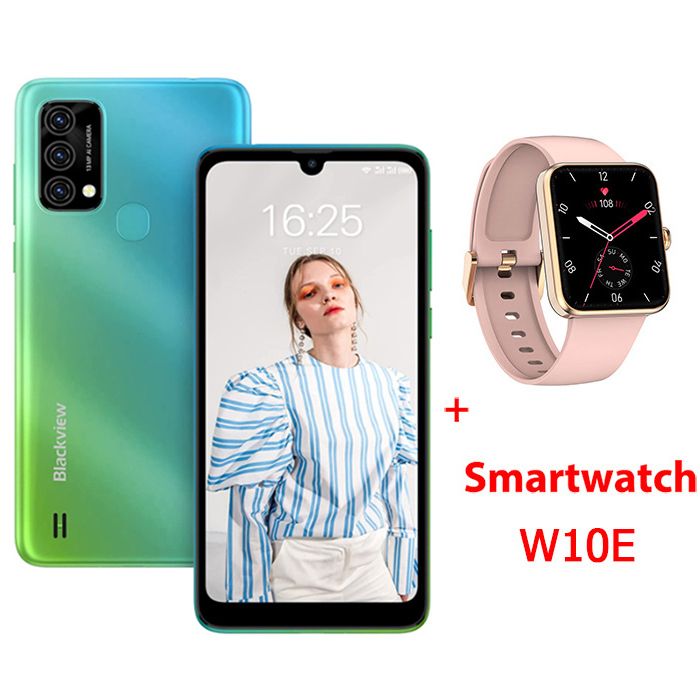 Achat T&eacute;l&eacute;phone portable Blackview Smartphone BV9600E 4G 128Go Android 9.0 IP68 Étanche 6.21'' FHD Face Téléphone Portable - Argente pas cher