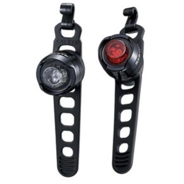 Eclairage avant et arrière Cateye Orb - Noir - Rechargeable USB - Homme