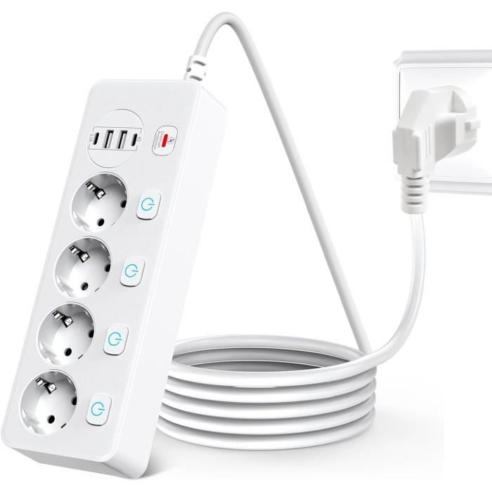Multiple Socket Outlet Overvoltage Protection (2500-3000W 10A) Multiple ...