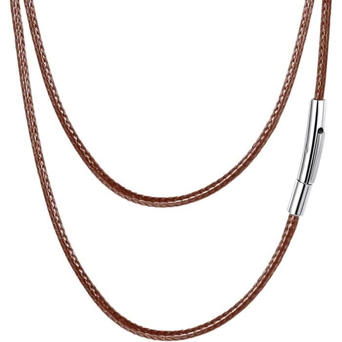 Pendentif Croix Tressée En Cuir De Kangourou - Bosalita Criss - 4 Tresses