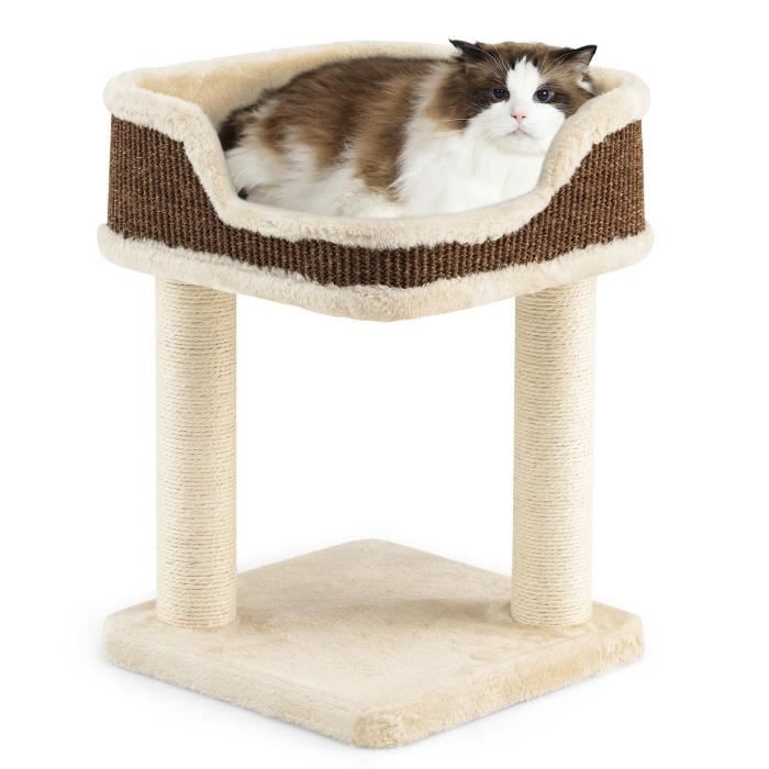 Arbre à Chat XXL 152 Cm En Bois - 4 Plateformes, 2 Condos, Panier, Sisal - Grande Tour De Jeu Et Repos Pour Chats - 9
