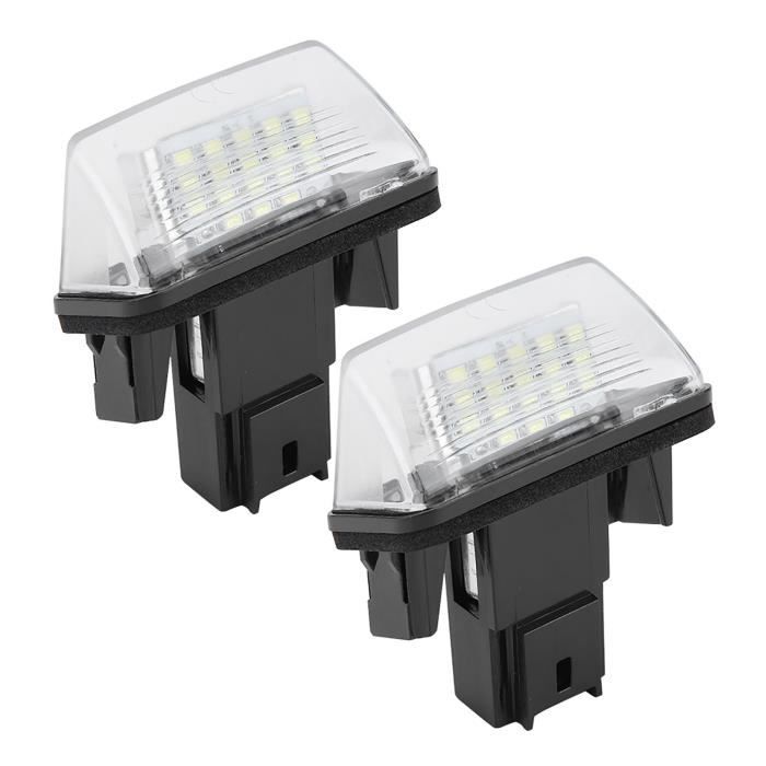 Lampe d'immatriculation 2pcs 18 LED gauche droite lampe de plaque d'immatriculation de voiture pour Citroen C3 2002‑2009