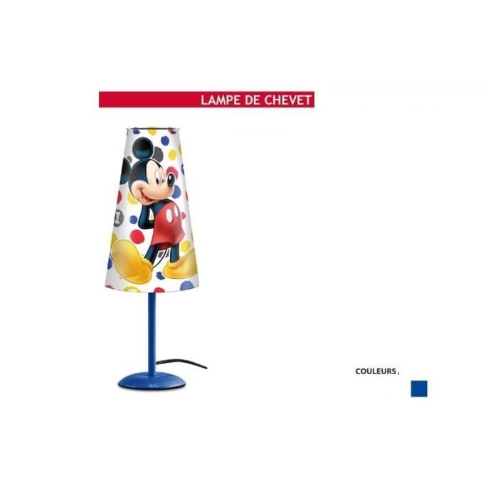 Lampe de chevet - Mickey - 38 cm - Bleu - Enfant - 1 ampoule E14