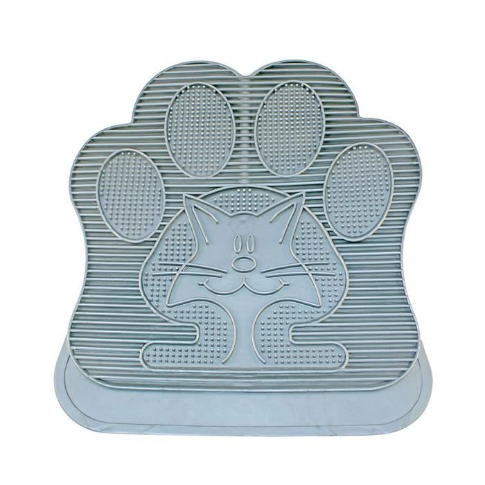 Meilleurs prix pour DUVO Tapis en caoutchouc pour litière - 49x34 cm - Gris - Pour chat