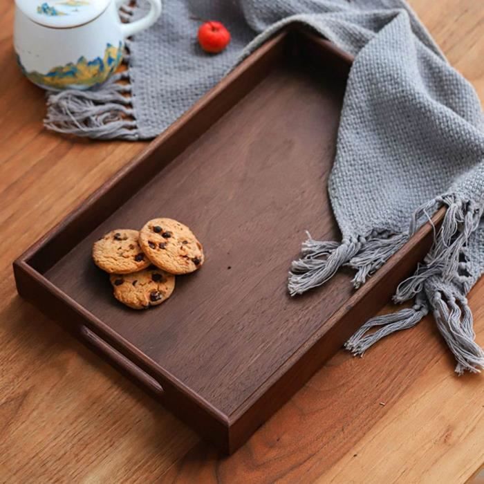 Grande Planche de Service rectangulaire en Acacia avec poignées, 91,4 x 30,5 cm, Plateau à charcuterie en Bois Naturel pour Viande, Planche à Fromage et apéritifs de fête, Extra Longue 0,9 m