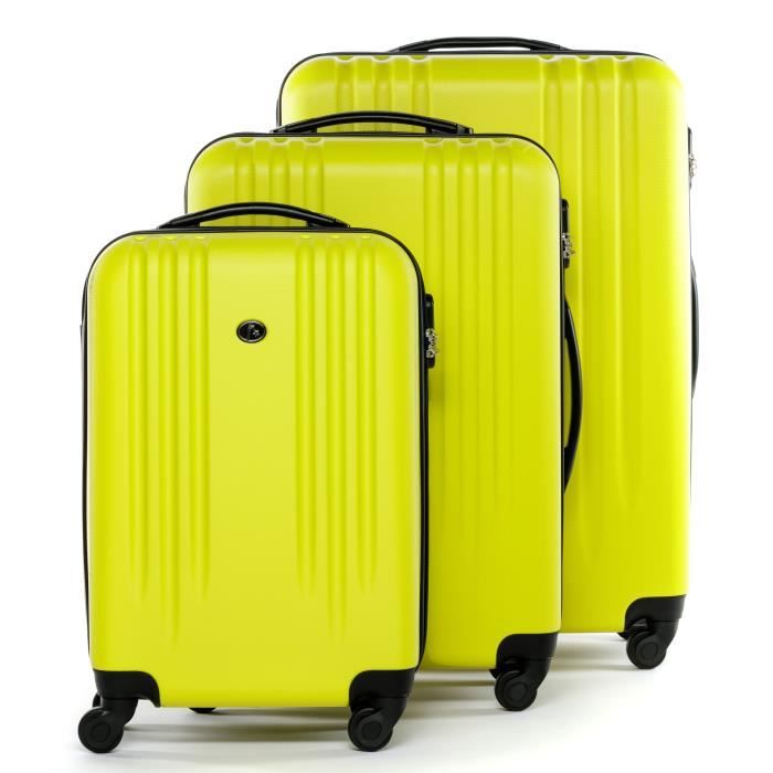 Set de valise rigide noir Marseille ensemble de bagage à 4 roues