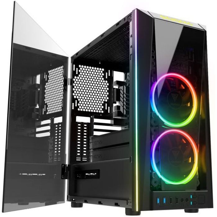 Boîtier PC - boîtier gamer - MARINE U30 RGB - Verre trempé