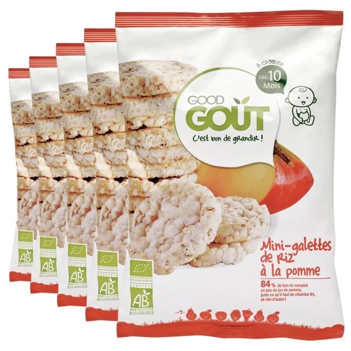 Good Goût BIO Mini Galettes de Riz à la Pomme dès 10 mois 40g Lot