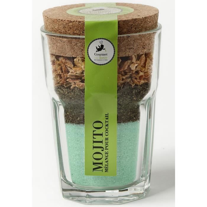 GOURMET IN LOVE Mélange pour cocktail Mojito Verre Mojito 130 g