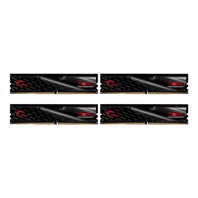 Vente Memoire PC G.SKILL Mémoire PC Fortis - DDR4 - Kit 64 Go (4 x 16 Go) - 2400 MHz - CL16 pas cher Vente Memoire PC G.SKILL Mémoire PC Fortis - DDR4 - Kit 64 Go (4 x 16 Go) - 2400 MHz - CL16 pas cher