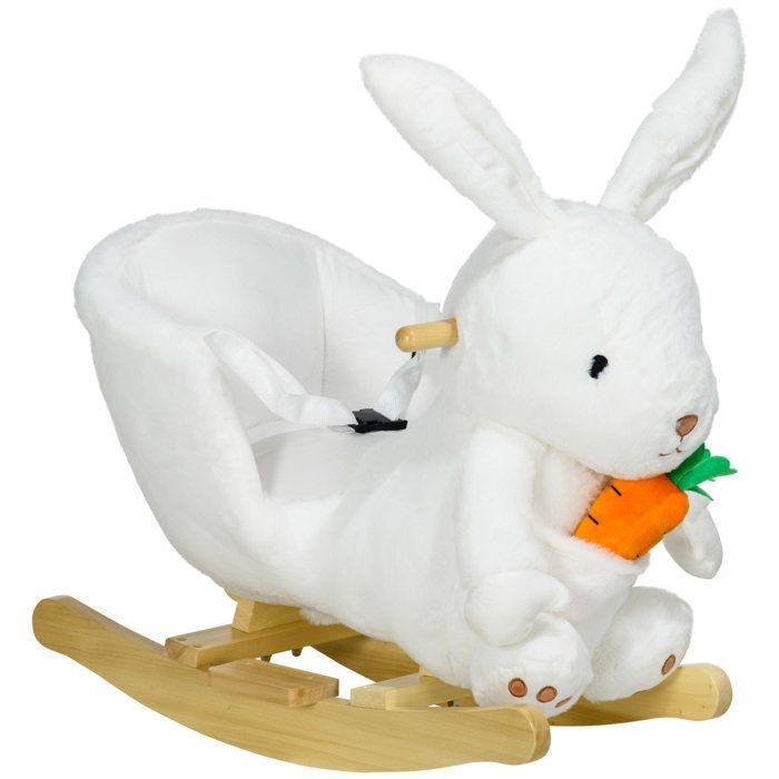 Jouet à bascule lapin siège grand confort intégré avec ceinture