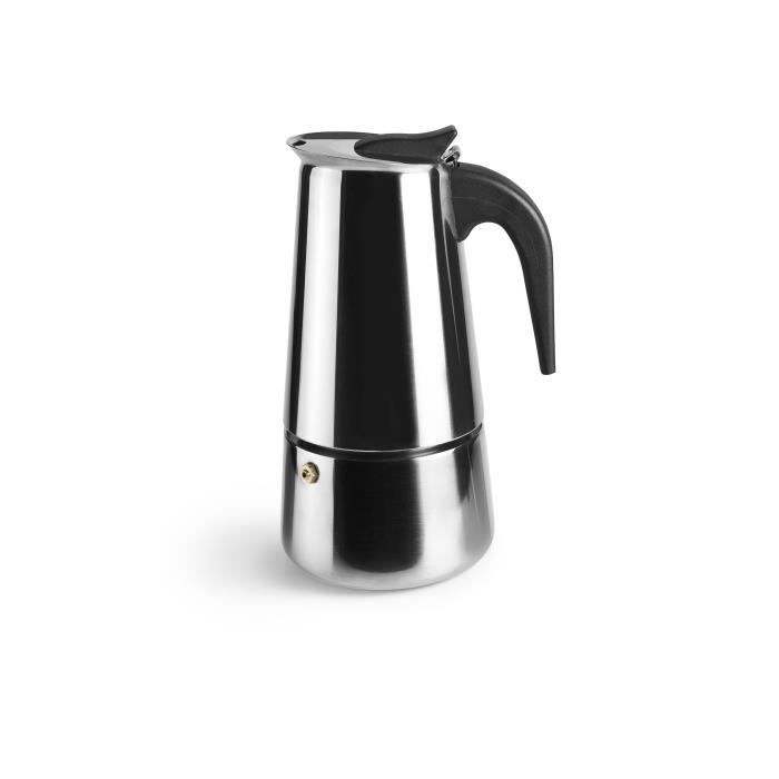 Cafetière à Expresso Moka - Ibili - 6 Tasses - Acier Inoxydable - Compatible Induction - 280 ml