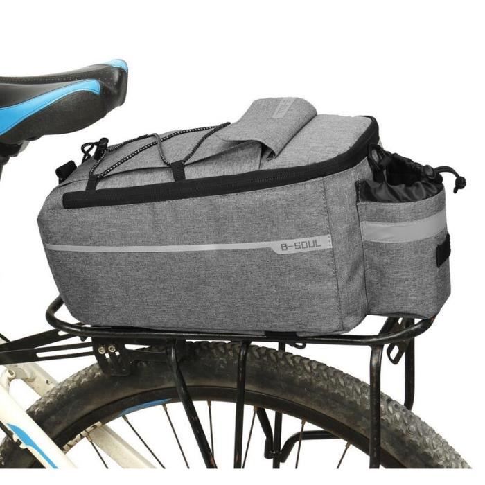 Vélo Sacoche Porte-Bagages Sacoche de Vélo pour Porte-Bagages Arrière de Bicyclette pour Cyclisme VTT Sport Voyage,Gris