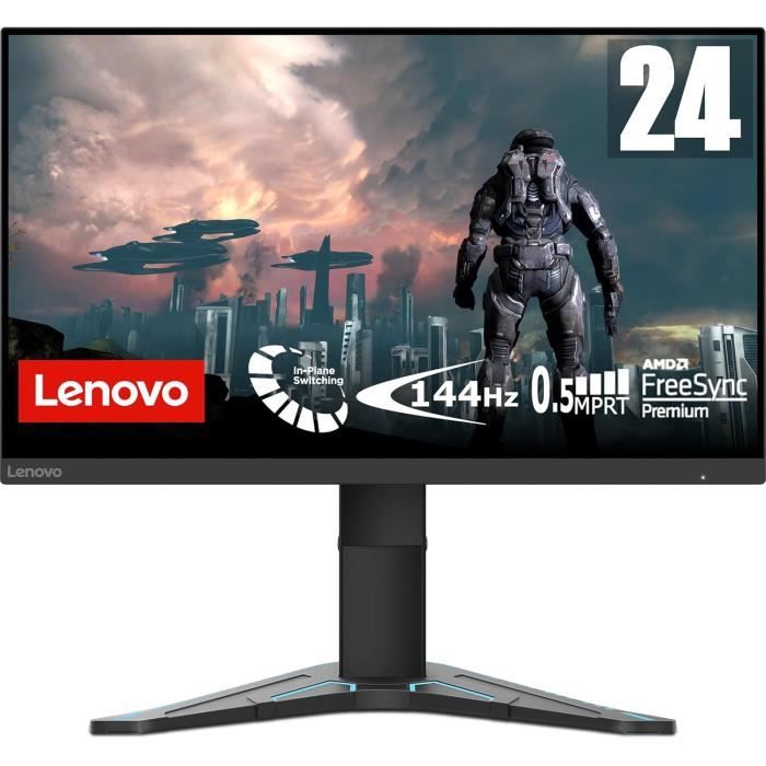 Lenovo G24 27 Écran Gaming 23 8" Full HD IPS 144Hz 1ms HDMI+DP AMD Radeon FreeSync Réglage en InclinaisonHauteur - vue 9