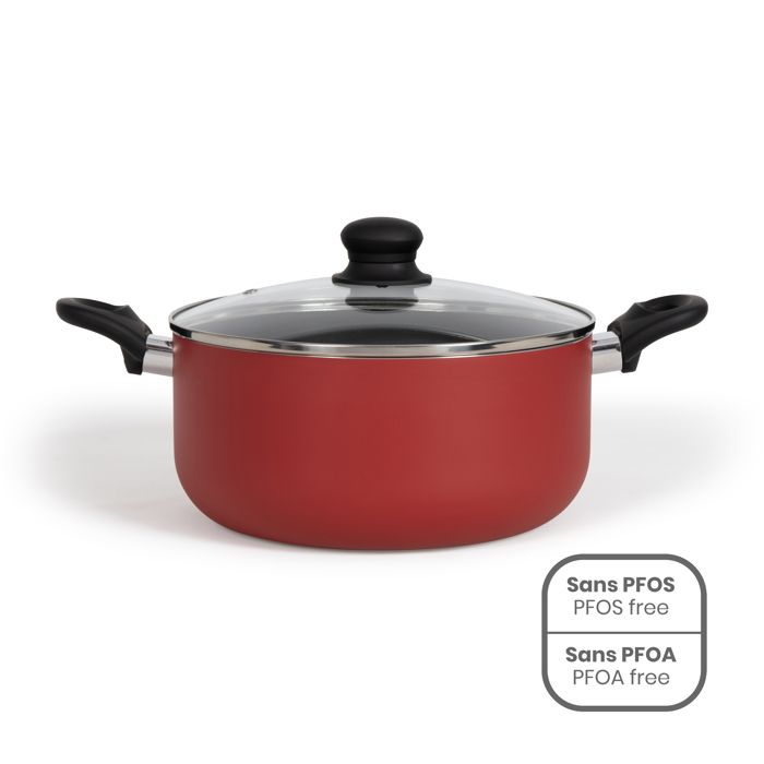 Faitout 24 cm LIVOO MEP150R Antiadhésif sans PFOA ni PFOS Poignées silicone Tous feux dont induction - vue 4