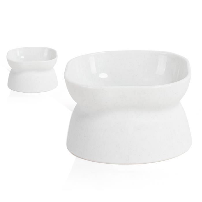 Comparer les prix de minifinker Gamelle Inclinée Design pour Animaux de Compagnie, Bol pour Chat surélevé et Antidérapant