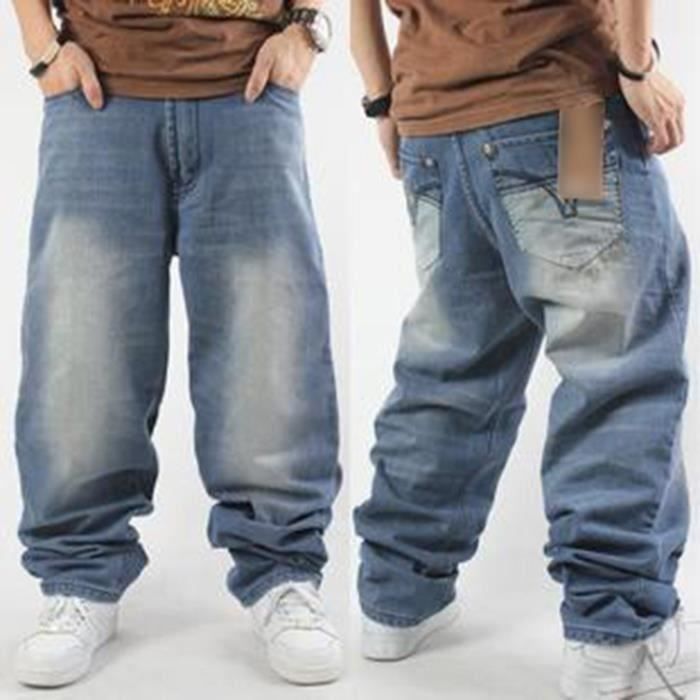 Man vrac Jeans Jeans baggy Skateboard Hiphop Pantalons Jeans Denim Hip Hop Rap Jeans Hommes Ad 4 Saisons grande taille 3044