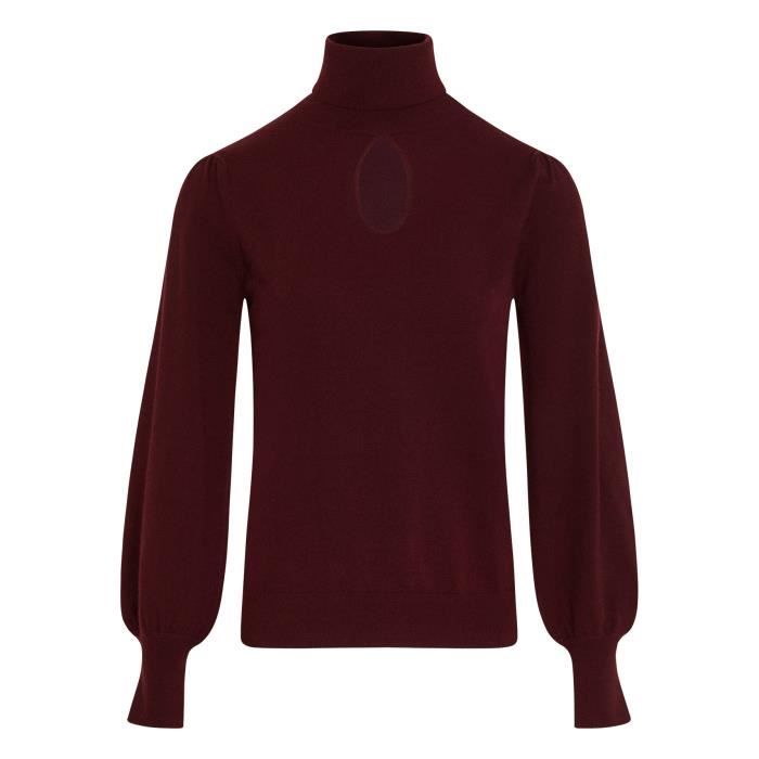 Pull col roulé Morgan bordeaux