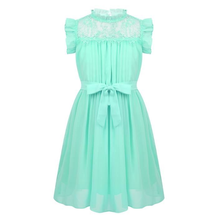 Enfant Fille Robe de Soirée Dentelle Robe Princesse Danse Fille Mariage