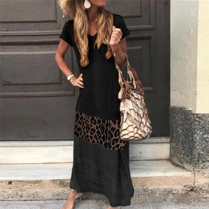 Robe longue à manches courtes pour les journées ensoleillées
