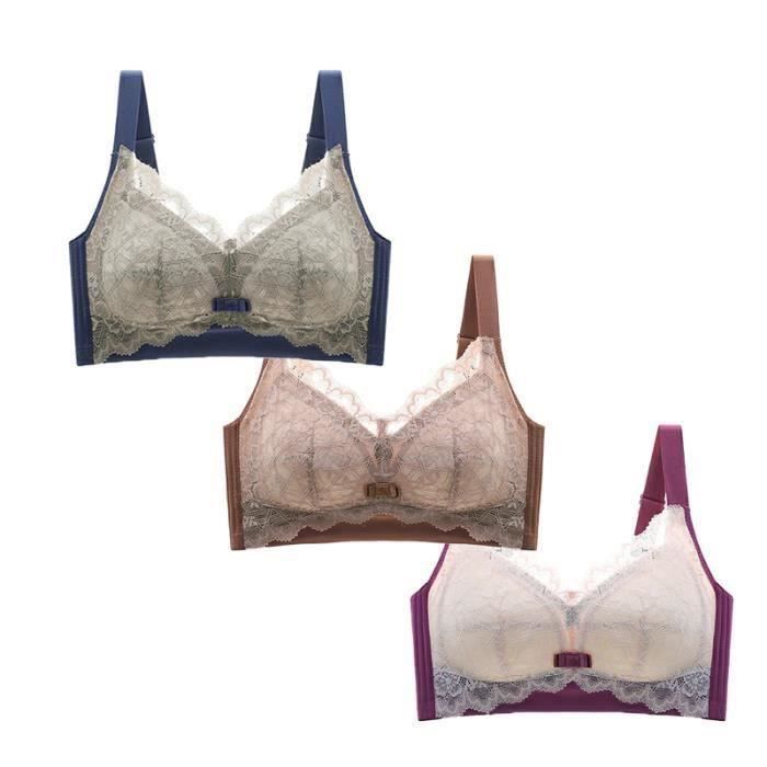 Soutiens-gorge Allaitement Lot De 3 - Sans Armature - Coton - Coussinets Amovibles - Rallonges Incluses