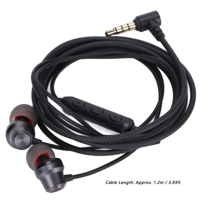 MS29 Ecouteurs avec contrôle du volume Coude 1,2 m Type-C/3.5mm avec  microphone intégré pour Smartphones Mxzzand
