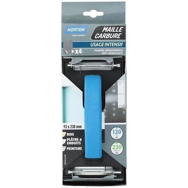 NORTON Cale à poncer 93x230 + 4 grilles plâtre grain assortis