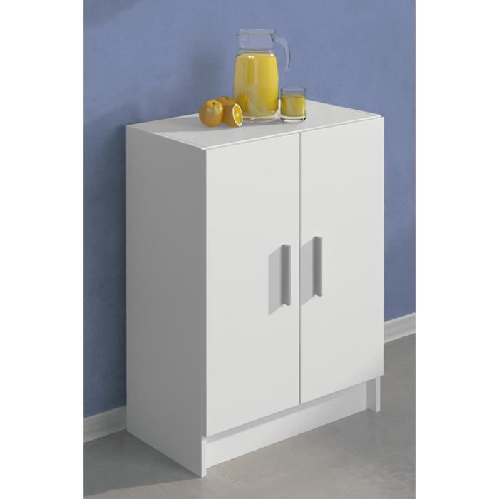 meuble bas de cuisine pegane - blanc - 60x42x80 cm - contemporain