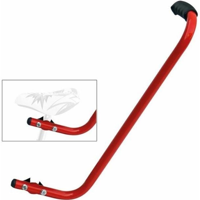 Canne pour pousser un vélo enfant Peruzzo - Rouge/noir - Fixation tige de selle