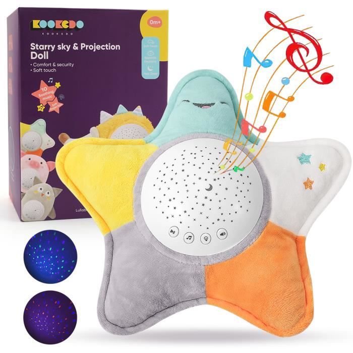 Peluche Apaisante pour Bébé - PIMPIMSKY - Veilleuse, Musique et Sons - Gris