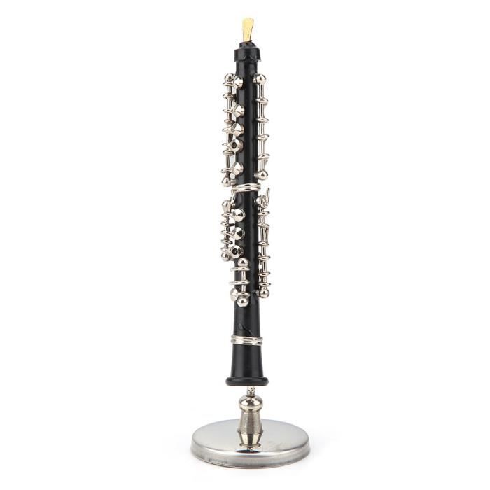 Miniature Hautbois En Métal - Ornement Musical Pour Décoration Intérieure, Bureau, Frigo - Idéal Pour Inspirer Les Enfants à La Musique