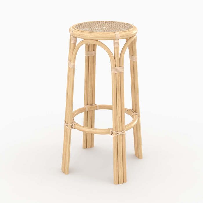 Tabouret de bar 77 cm en rotin - Vania - Maison Pavane