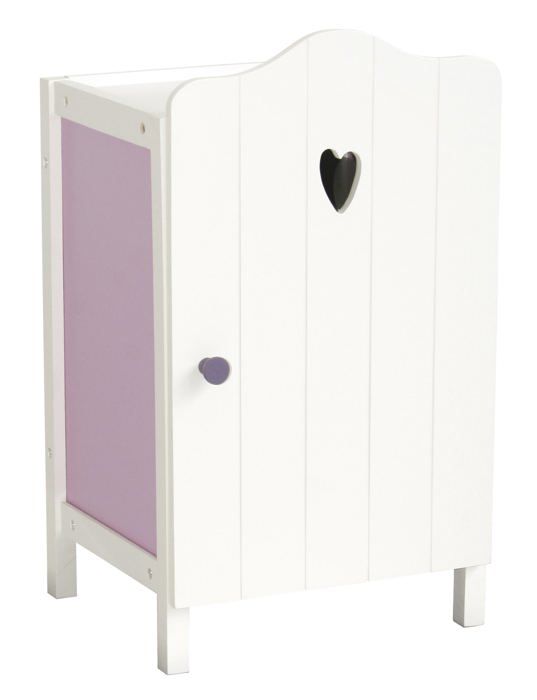 Armoire de Poupée Fienchen - ROBA - Bois Blanc/Lilas - Penderie et Étagère Armoire de Poupée Fienchen - ROBA - Bois Blanc/Lilas - Penderie et Étagère