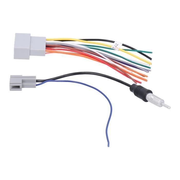 Faisceau Câble Autoradio 16 Broches - Compatible Citroën C4 C5, Peugeot 3008 2008 307 408, DS6 - Remplacement Câblage Stéréo - 7